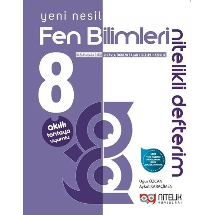 Nitelik Yayınları 8. Sınıf Fen Bilimleri Nitelikli Defterim