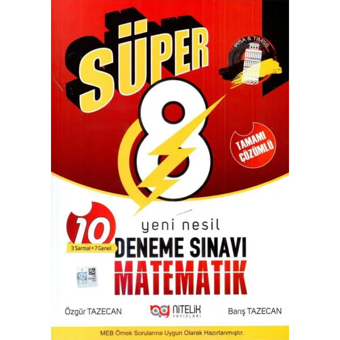 Nitelik Yayınları 8. Sınıf Matematik Süper Deneme Sınavı