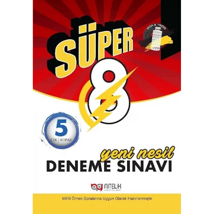 Nitelik Yayınları 8. Sınıf Süper Yeni Nesil 5 Deneme Sınavı
