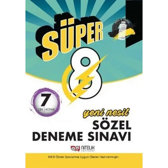 Nitelik Yayınları 8. Sınıf Süper Yeni Nesil Sözel 7 Deneme