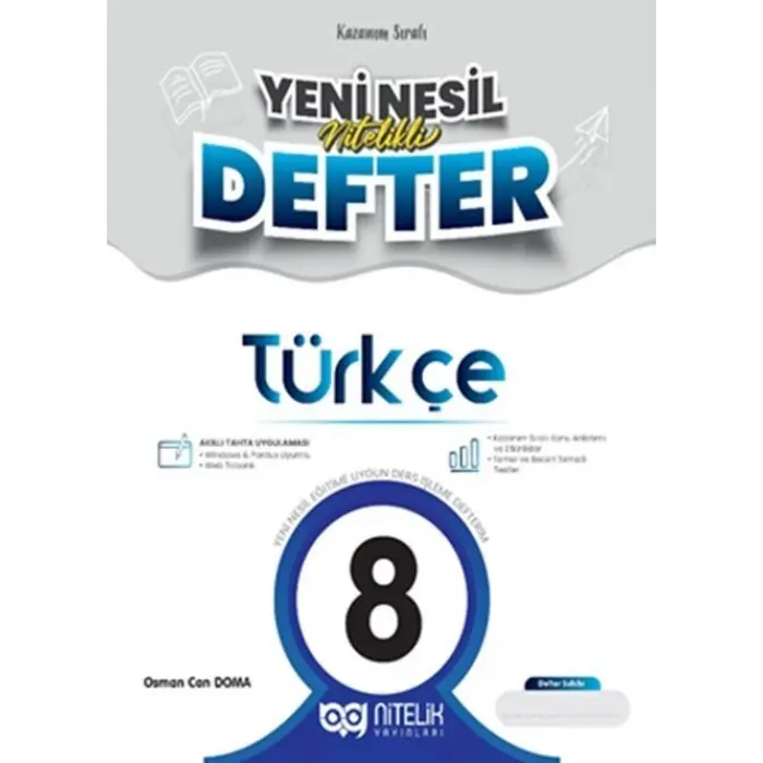 Nitelik Yayınları 8. Sınıf Türkçe Yeni Nesil Defter