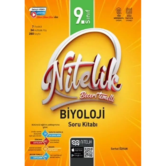 Nitelik Yayınları 9. Sınıf Biyoloji Nitelik Beceri Temelli Soru Kitabı