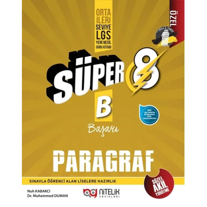 Nitelik Yayınları Lgs Süper 8. Sınıf Yeni Nesil Paragraf Soru Kitabı
