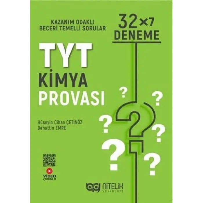 Nitelik Yayınları TYT Kimya 32 x 7 Prova Deneme