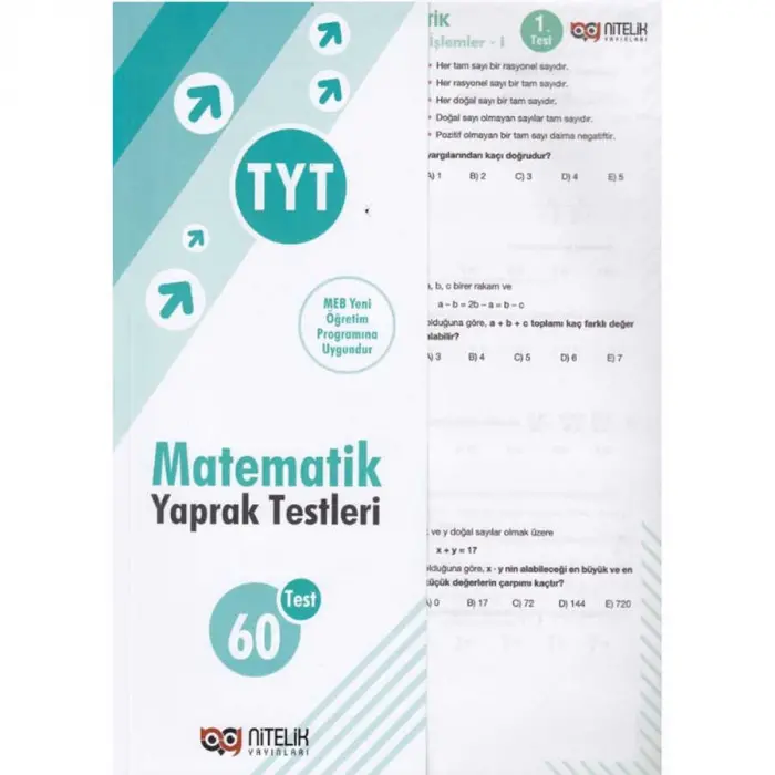 Nitelik Yayınları TYT Matematik 60 Yaprak Test
