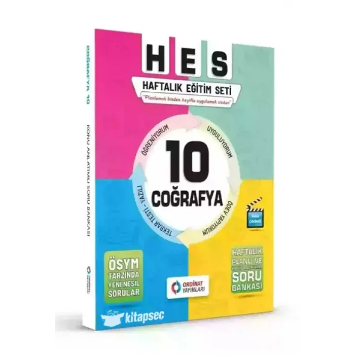 Ordinat Yayınları 10.sınıf Coğrafya Set (hes Serisi)