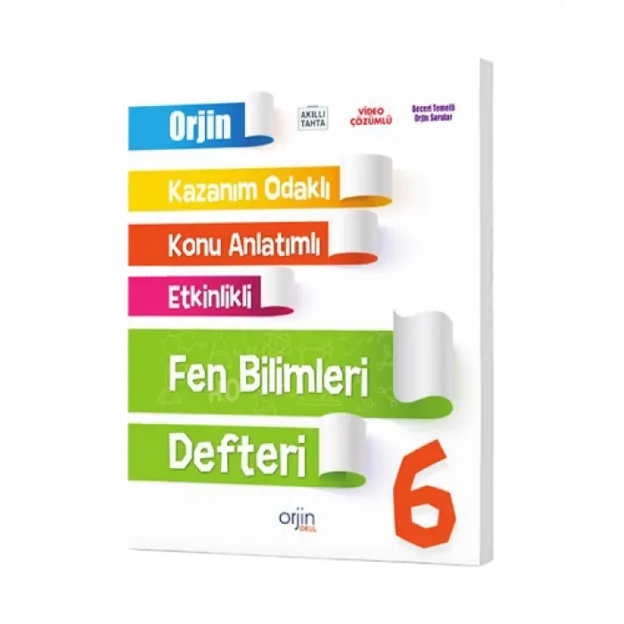 Orjin 6. Sınıf Fen Bilimleri Akıllı Defter