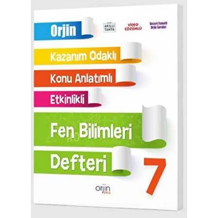 Orjin Kitap 7. Sınıf Fen Bilimleri Akıllı Defter