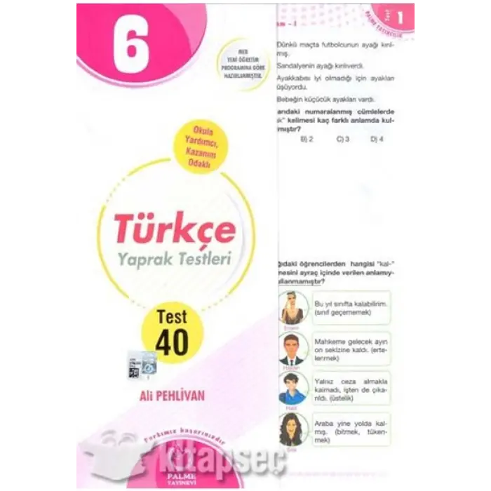 Palme Yayınevi 6. Sınıf Türkçe Yaprak Test