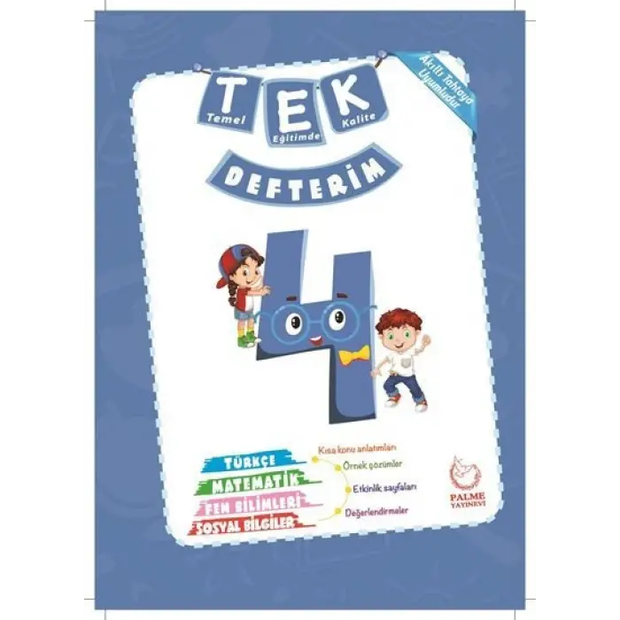 Palme Yayınları 4. Sınıf Tek Defterim