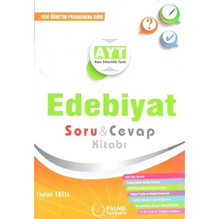 Palme Yayınları AYT Edebiyat Soru Cevap Kitabı