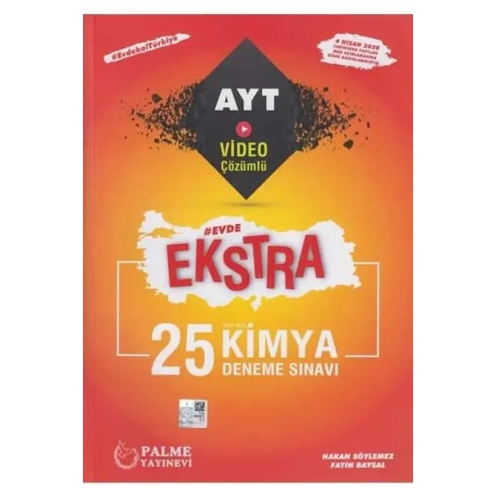 Palme Yayınları AYT Kimya Evde Ekstra 25 Deneme Sınavı