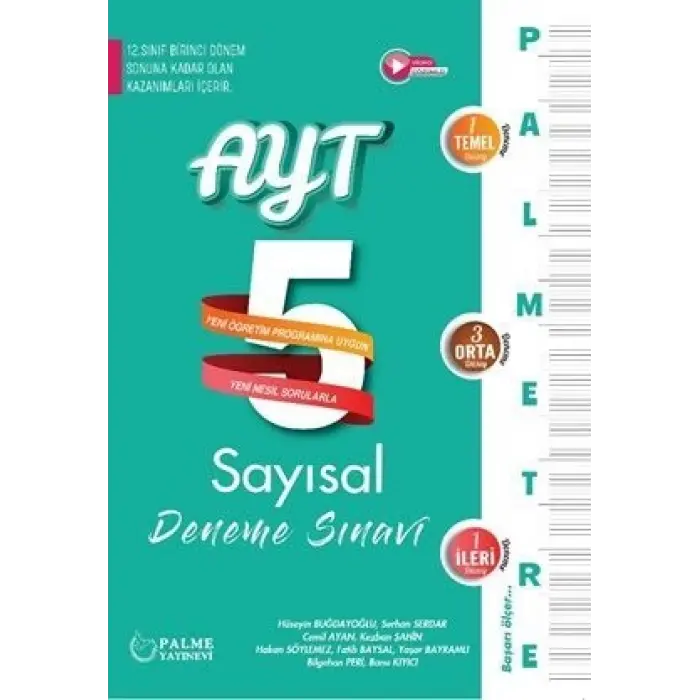 Palme Yayınları AYT Sayısal 5 Deneme