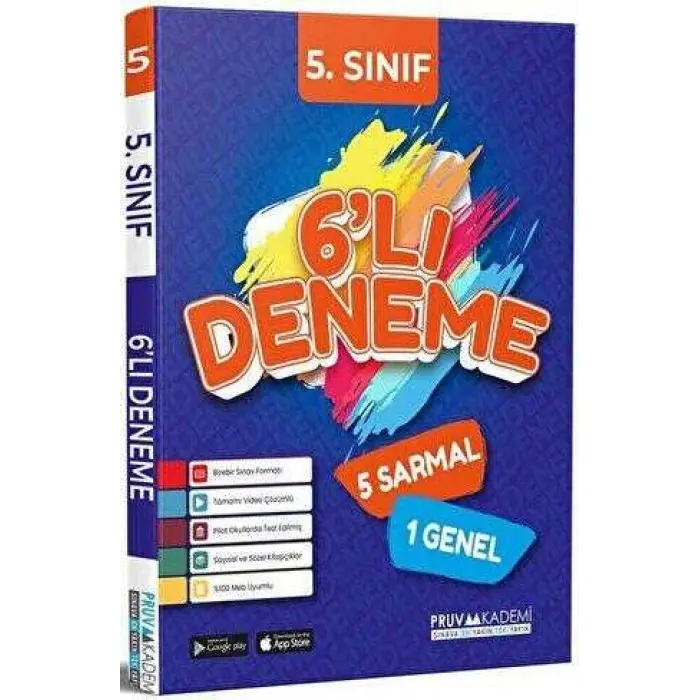 Pruva Akademi 5. Sınıf Tüm Dersler 6`lı Deneme