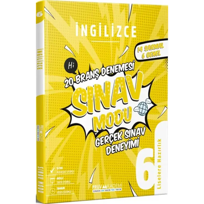 Pruva Akademi 6. Sınıf İngilizce 20 Deneme