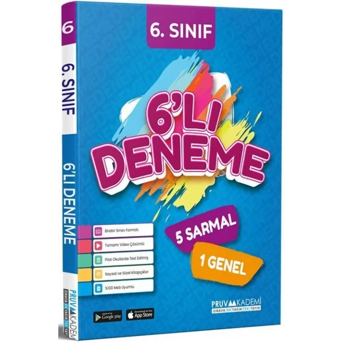 Pruva Akademi 6. Sınıf Tüm Dersler 6 lı Deneme