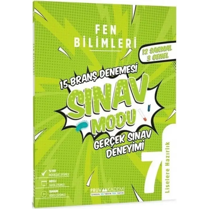 Pruva Akademi 7. Sınıf Fen Bilimleri Sınav Modu 15 Deneme