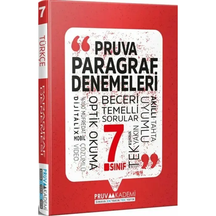 Pruva Akademi 7. Sınıf Paragraf Denemeleri Video Çözümlü