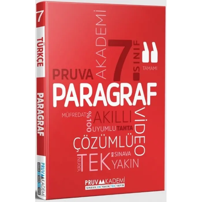 Pruva Akademi 7. Sınıf Paragraf Soru Bankası
