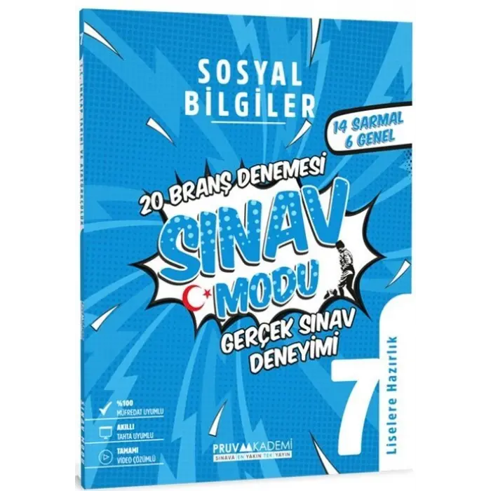 Pruva Akademi 7. Sınıf Sosyal Bilgiler Sınav Modu 20 Deneme