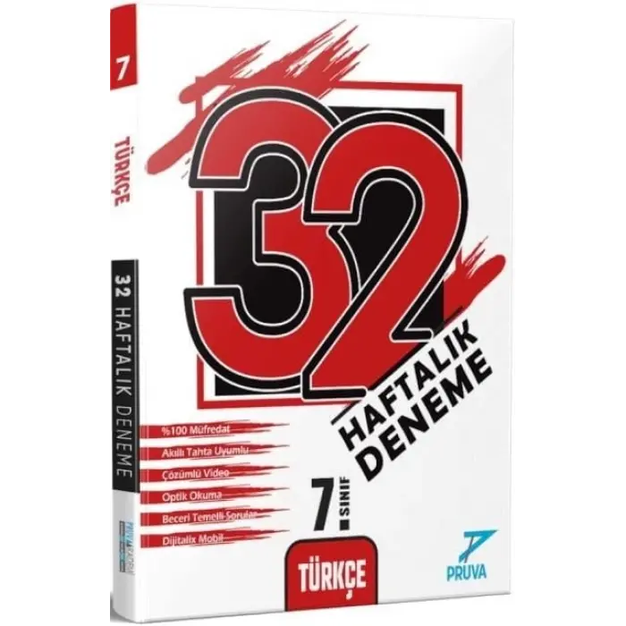 Pruva Akademi 7. Sınıf Türkçe 32 Haftalık Deneme