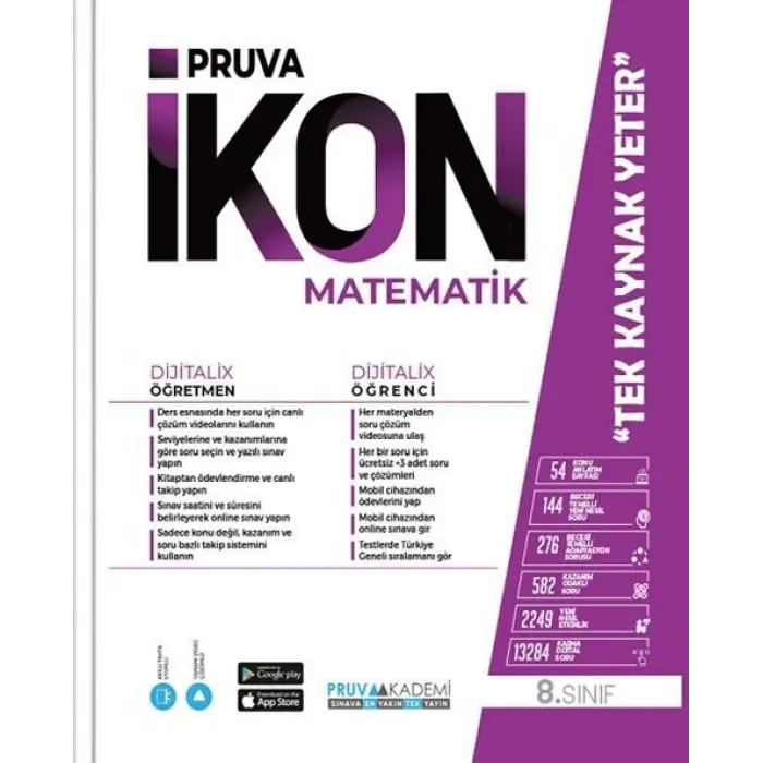 Pruva Akademi 8. Sınıf Matematik İkon Konu Anlatımlı