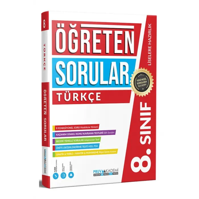 Pruva Akademi 8. Sınıf Öğreten Sorular Türkçe