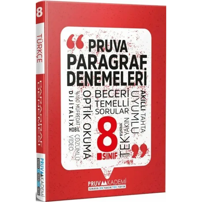 Pruva Akademi 8. Sınıf Paragraf Denemeleri Video Çözümlü