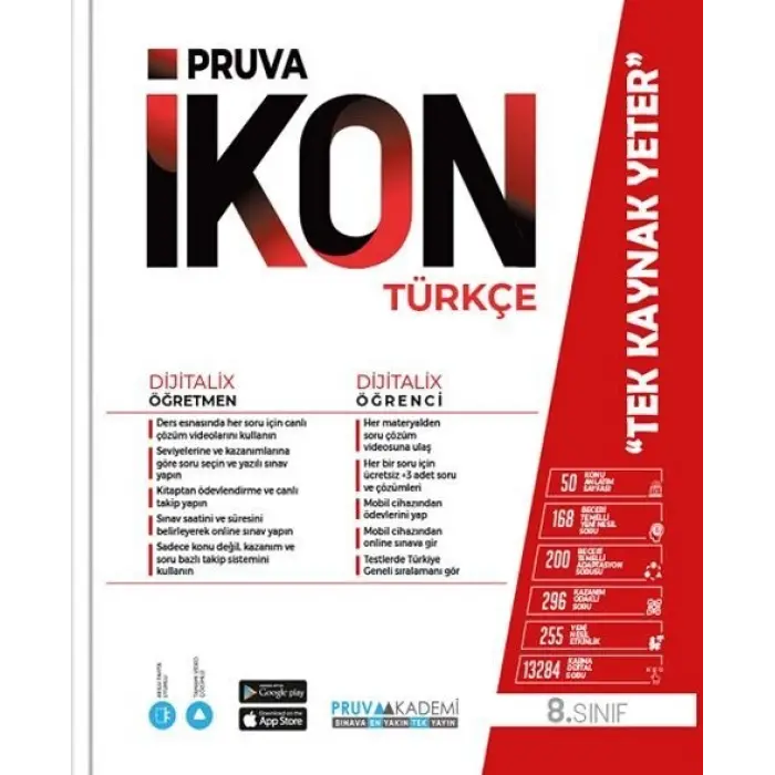 Pruva Akademi 8. Sınıf Türkçe İkon Konu Anlatımlı