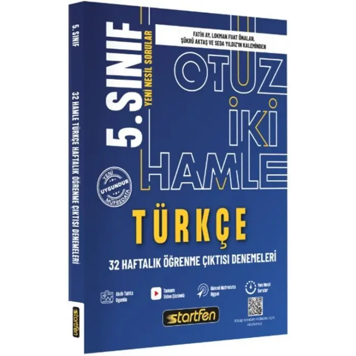Startfen Yayınları 5. Sınıf Türkçe 32 Hamle Kazanım Denemeleri