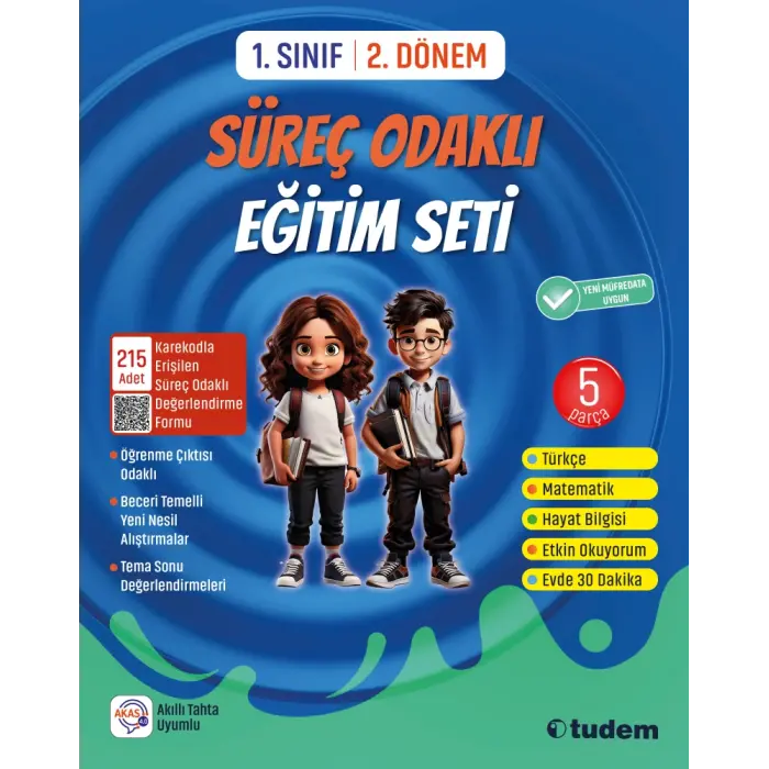 Tudem Yayınları 1.Sınıf 2.Dönem Süreç Odaklı Eğitim Seti (6 PARÇA)