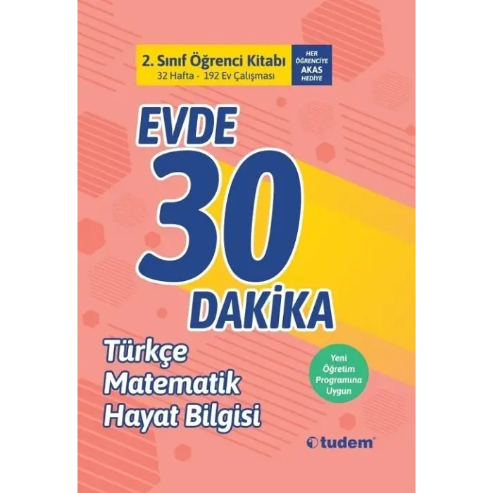 Tudem Yayınları 2. Sınıf Evde 30 Dakika Öğrenci Kitabı