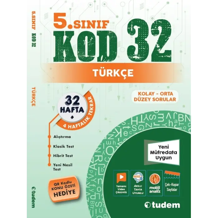 Tudem Yayınları 5.Sınıf Türkçe Kod 32