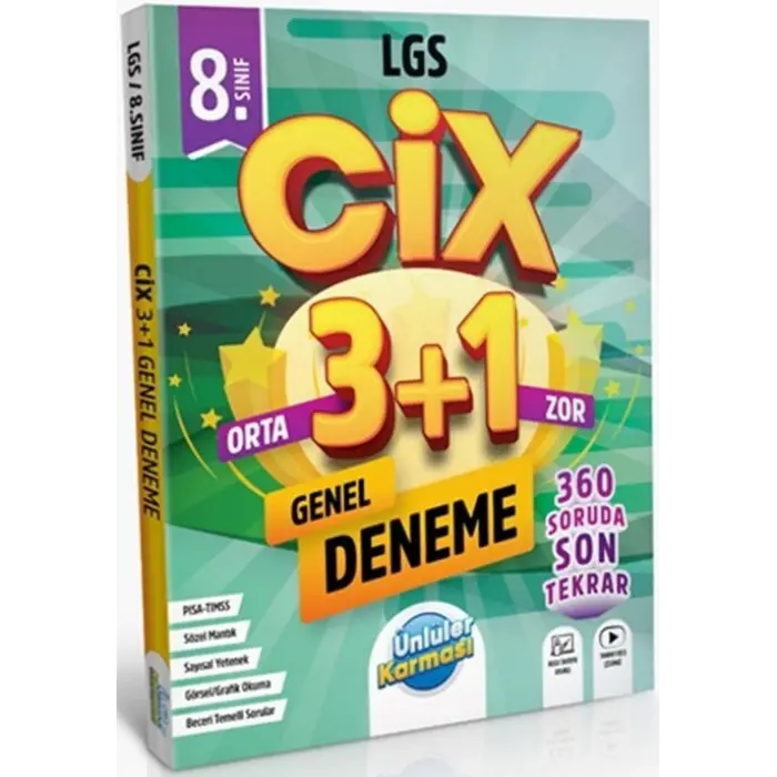 Ünlüler Karması 8. Sınıf LGS Cix 3 + 1 Genel Deneme