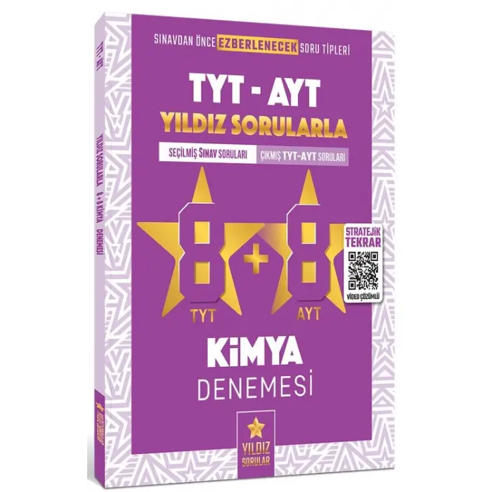Yıldız Sorular TYT AYT Kimya 8+8 Deneme