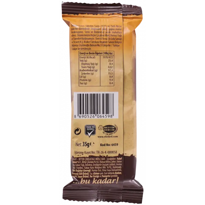 Bitter Çikolatalı Yulaf Bar (Kerem O.)