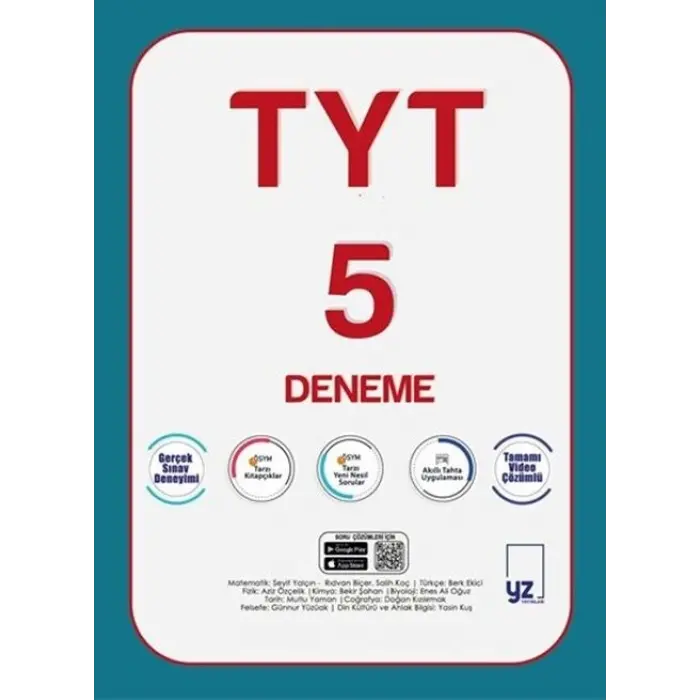 YZ Yayınları TYT 5 Deneme Sınavı