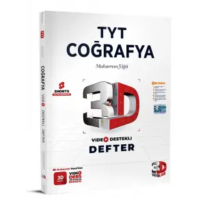 3D Yayınları Tyt Coğrafya Video Destekli Defter