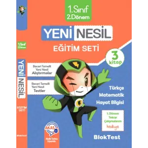 Blok Test 1. Sınıf 2. Dönem Yeni Nesil Eğitim Seti 3 Kitap