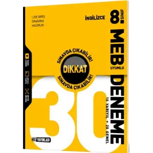 Hız Yayınları 8. Sınıf İngilizce 30 Deneme