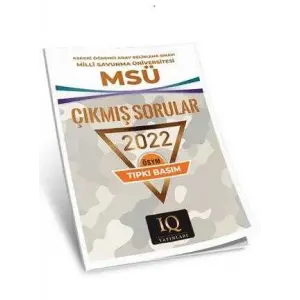 IQ Yayınları MSÜ Çıkmış Sorular - 2022