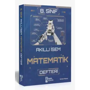İsem Yayıncılık 2025 Akıllı İsem 8. Sınıf Matematik Defteri