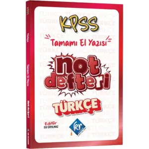 KR Akademi KPSS Türkçe Konu Anlatımlı Not Defteri