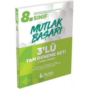 Muba Yayınları 8. Sınıf LGS Mutlak Başarı 3 lü Tam Deneme Seti