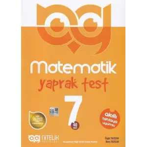 Nitelik Yayınları 7. Sınıf Matematik 40 Yaprak Test