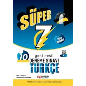 Nitelik Yayınları 7. Sınıf Türkçe 10 Deneme Sınavı