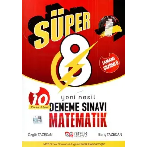 Nitelik Yayınları 8. Sınıf Matematik Süper Deneme Sınavı