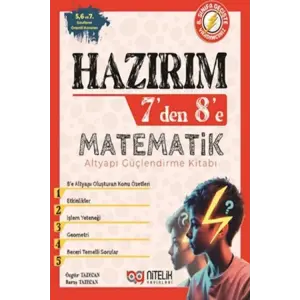 Nitelik Yayınları Hazırım 7 den 8 e Matematik Alt Yapı Güçlendirme Kitabı