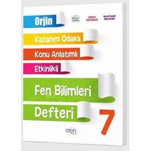 Orjin Kitap 7. Sınıf Fen Bilimleri Akıllı Defter