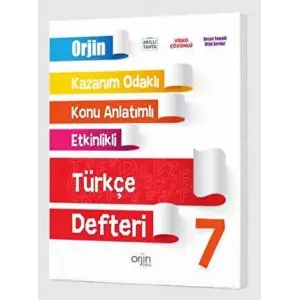 Orjin Kitap Orjin 7. Sınıf Türkçe Akıllı Defter